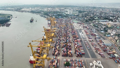 Container Terminal of Chittagong Sea Port, Bangladesh.