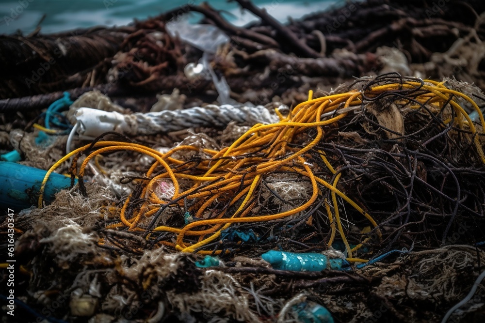 fishing nets polluting the environment