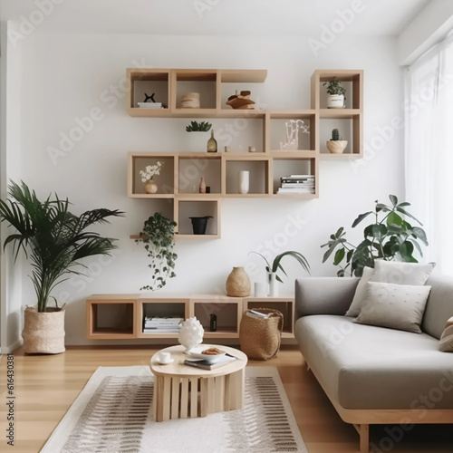 Minimalist living room interior home decoration