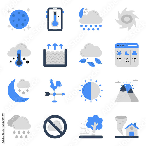 Set of Meteorology Flat Icons

