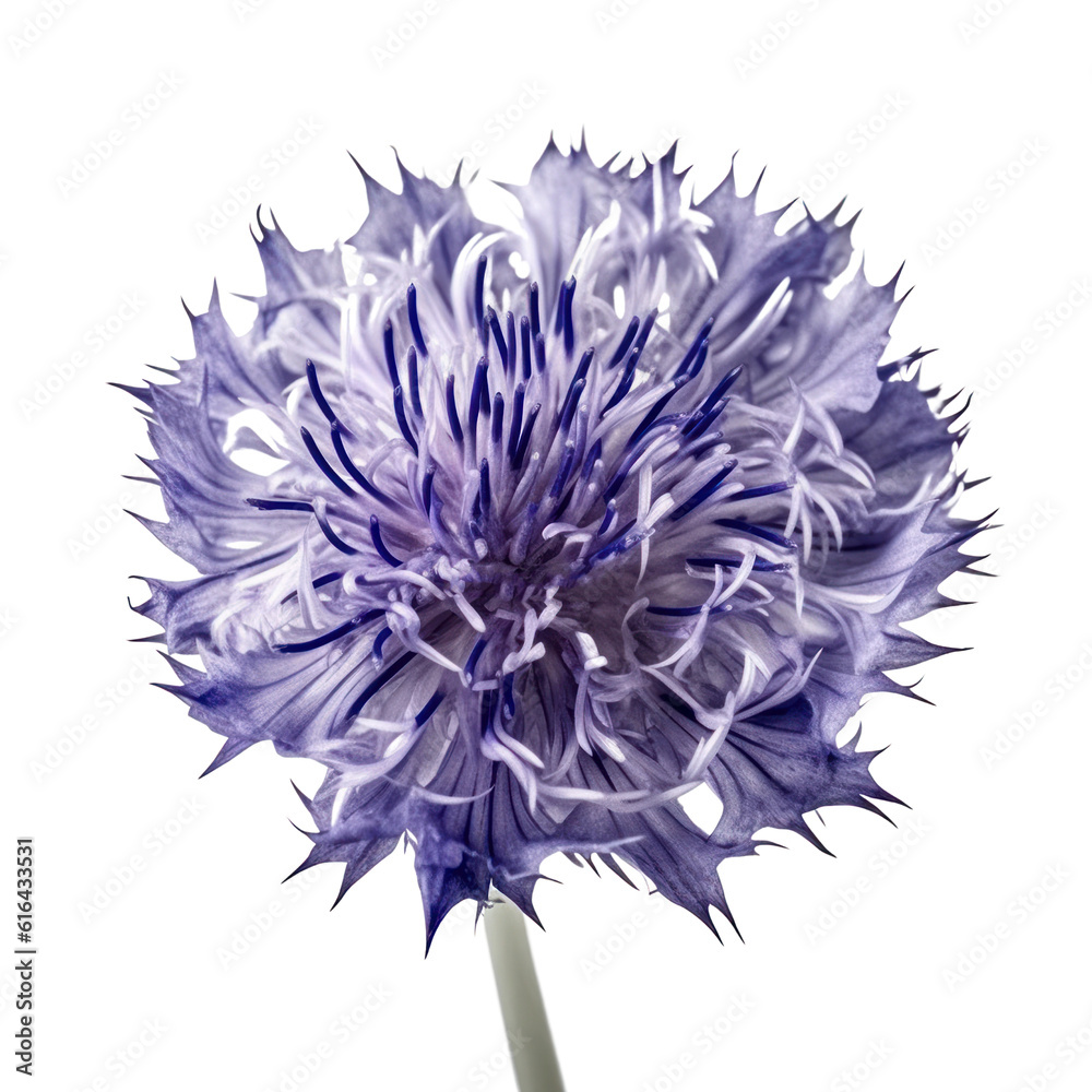 blue cornflower isolated on transparent background cutout