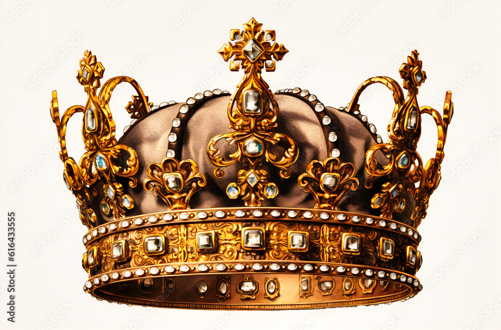 crown on top of white transparent background