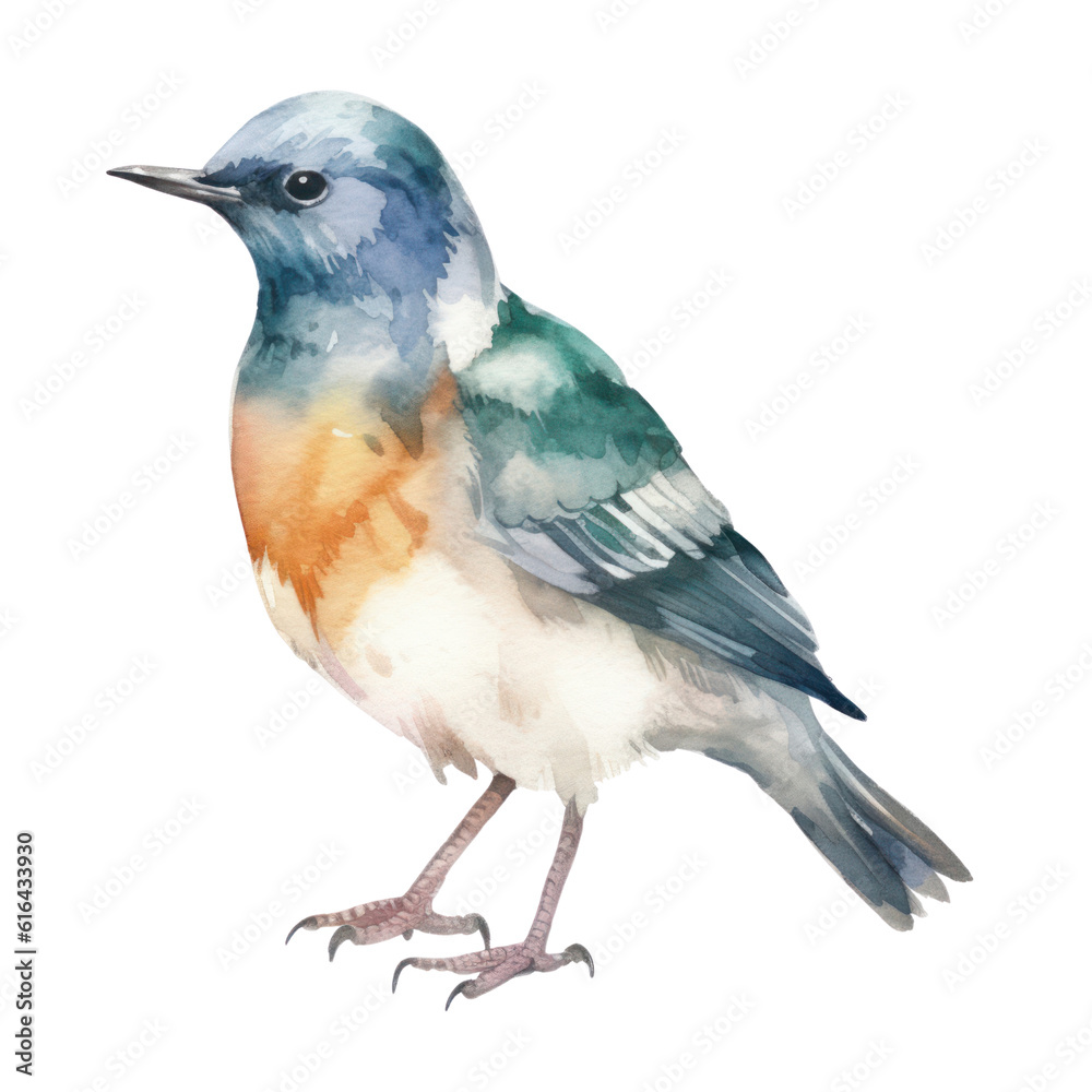 Obraz premium blue jay watercolor isolated on transparent background cutout