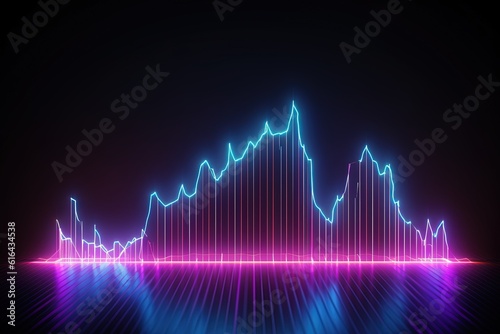 abstract futuristic background with pink blue glowing neon moving high speed wave lines and bokeh lights. Data transfer concept Fantastic wallpaper, Ai Generative