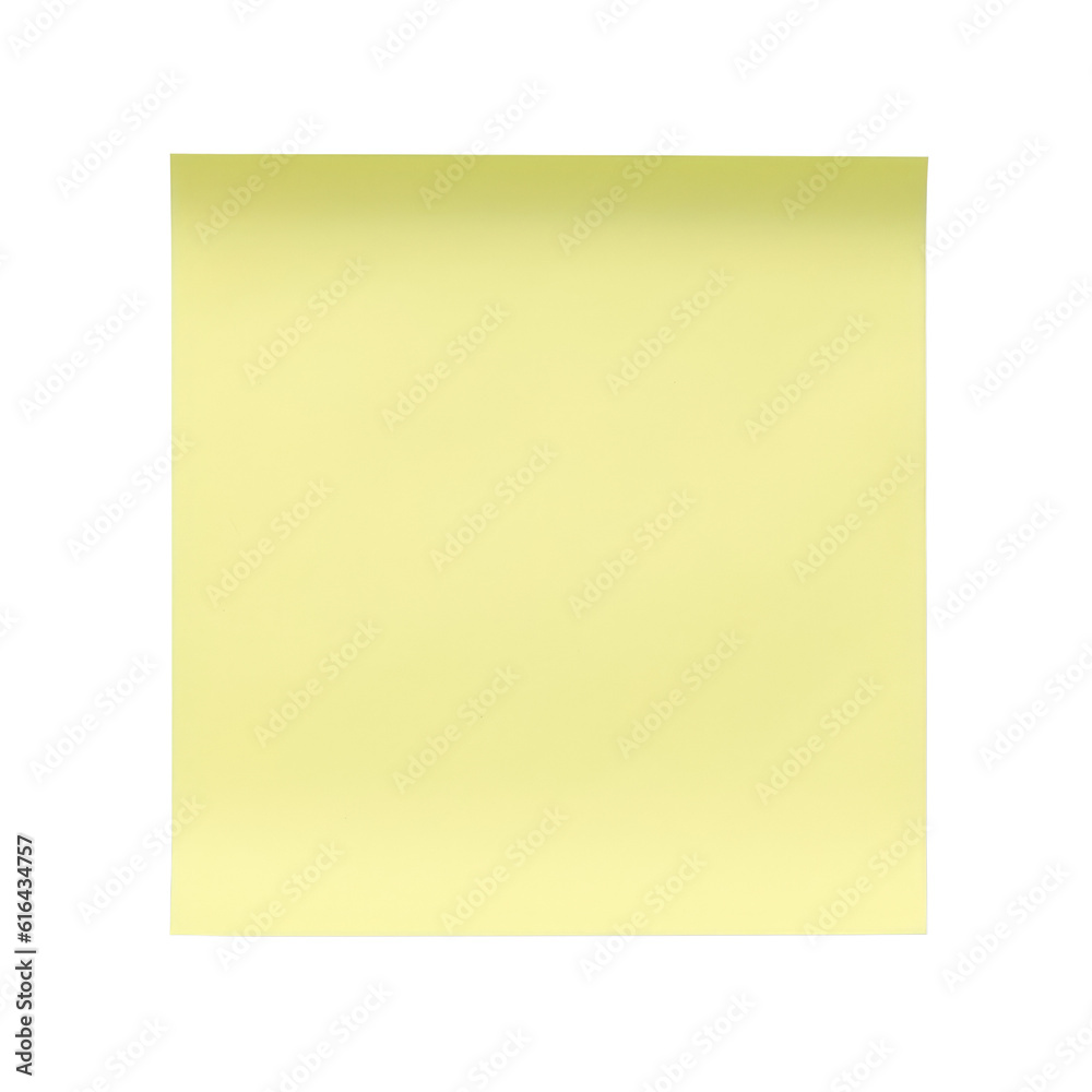 yellow sticky note isolated on transparent background cutout yellow sticky note isolated on transparent background cutout