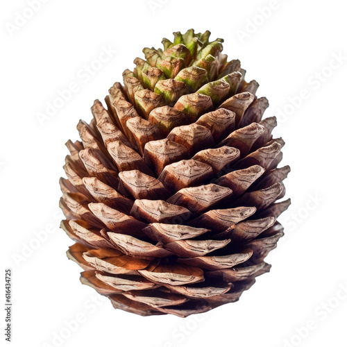 pine cone isolated on transparent background cutout