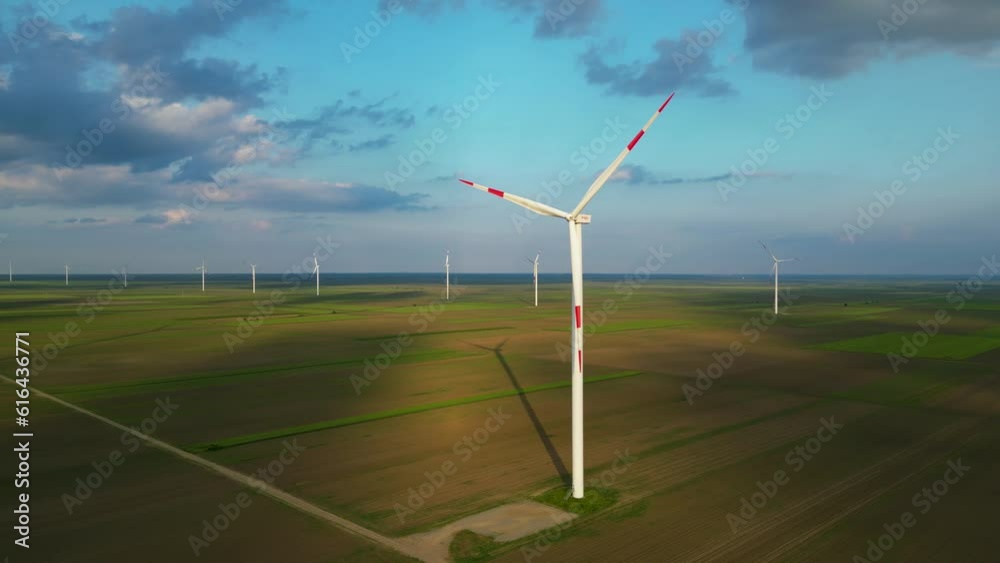 Wind turbine in the field Wind turbine in the field