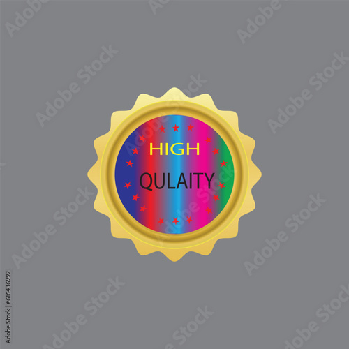 Creative A Higi qulaity badge design  photo