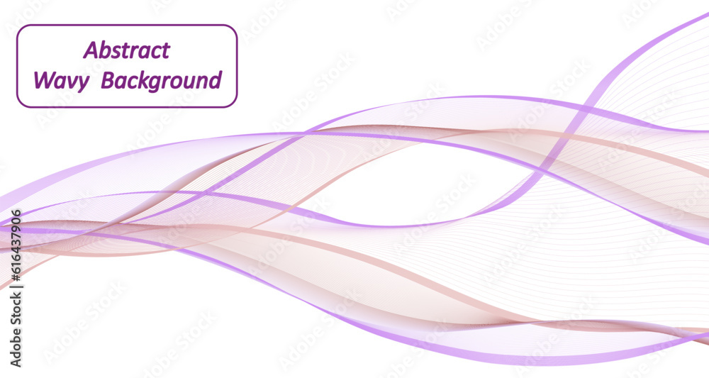 Abstract wave swirl background. Purple sunrise color flowing. Dynamic twisted lines, transparent air wind veil. Vector illustration on white background, banner design Abstract wave swirl background. Purple sunrise color flowing. Dynamic twisted lines, transparent air wind veil. Vector illustration on white background, banner design