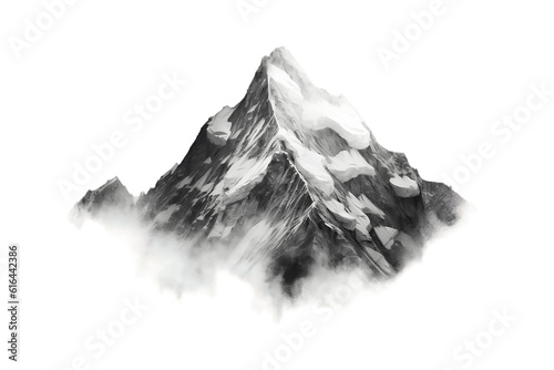 Mountain Isolated on a Transparent Background. AI