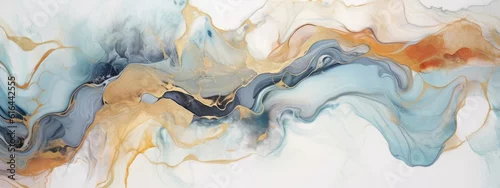 Obraz Abstrakcyjna akwarela z marmurkową teksturą, wygenerowana przez AI