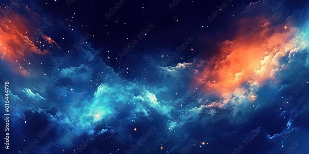 Blue Space Background with Light and Pattern. Abstract Art Concept Wallpaper. Generative AI illustrations Blue Space Background with Light and Pattern. Abstract Art Concept Wallpaper. Generative AI illustrations