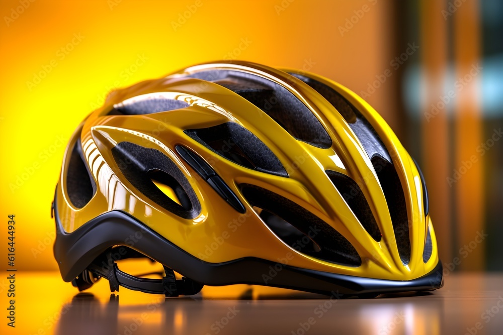 Fototapeta premium 自転車のヘルメット with generative ai