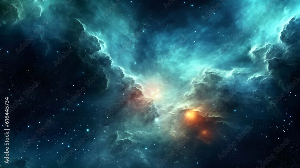 Obraz premium the universe consisting of stars in a dark space