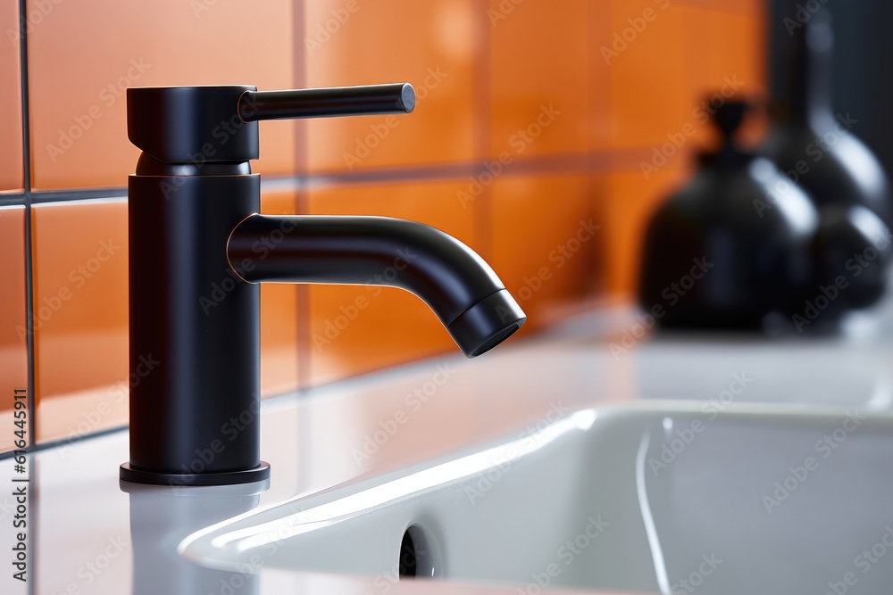 Metal crane in close-up photo.Modern furniture, AI generated Metal crane in close-up photo.Modern furniture, AI generated