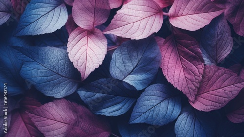 blue and purple leaf background 