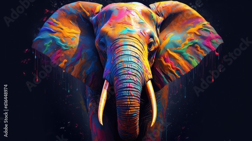 Bright colors of the elephant © Photo And Art Panda