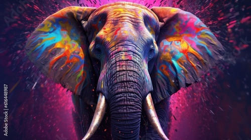 Bright colors of the elephant