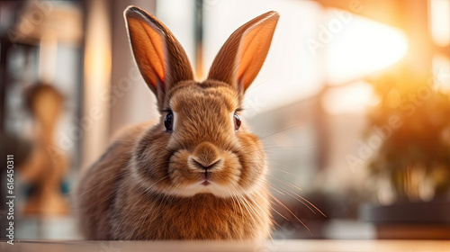 Close-up of a rabbit at field