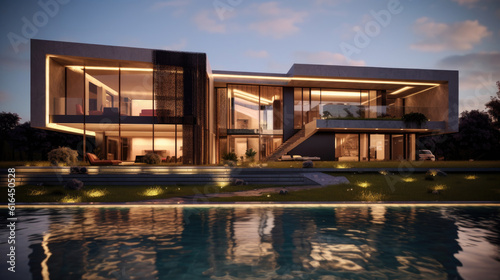 Expensive modern luxury home © didiksaputra