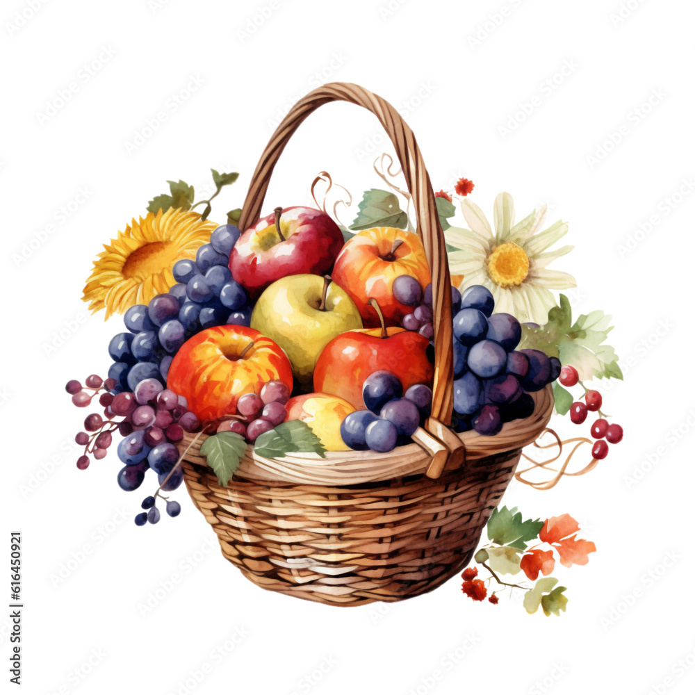Fall Autumn Watercolor Fruits Basket Clip Art, Fall Autumn Watercolor Illustration, Flowers Sublimation Design, Flower Clip Art Fall Autumn Watercolor Fruits Basket Clip Art, Fall Autumn Watercolor Illustration, Flowers Sublimation Design, Flower Clip Art