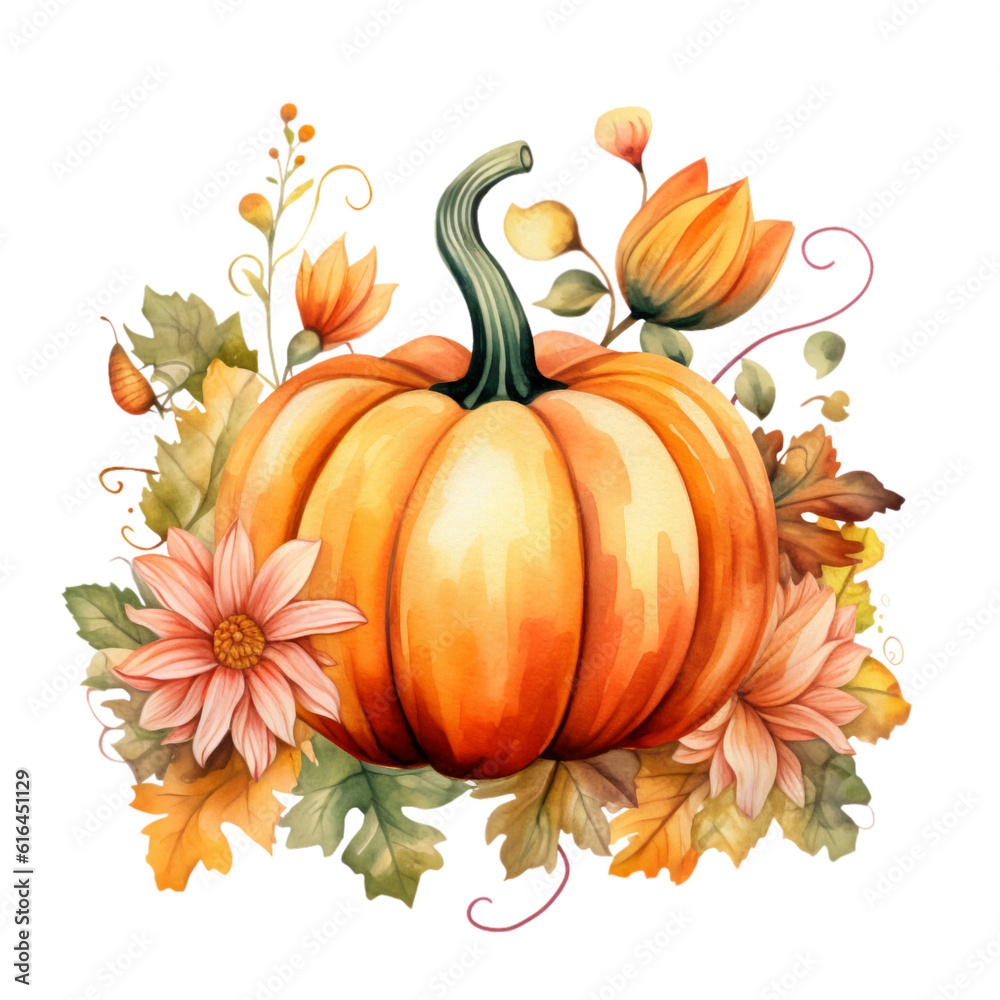 Fall Autumn Watercolor Pumpkin Clip Art, Fall Autumn Watercolor Illustration, Flowers Sublimation Design, Flower Clip Art Fall Autumn Watercolor Pumpkin Clip Art, Fall Autumn Watercolor Illustration, Flowers Sublimation Design, Flower Clip Art