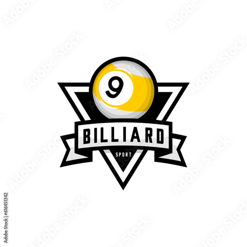 vector illustration of billiard ball on white background	