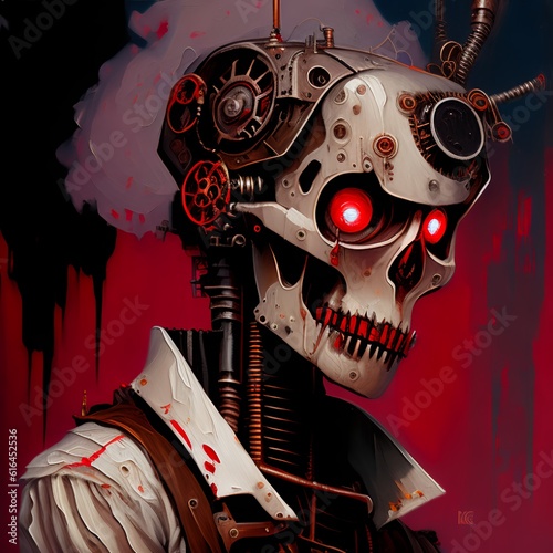 Abstract Skeleton. Digital ...