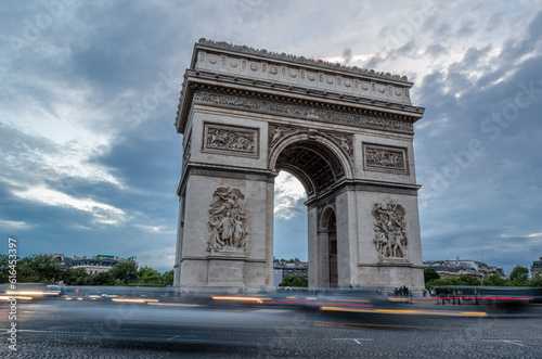 Fototapeta Naklejka Na Ścianę i Meble -  View of the Arc de Triomphe in Paris, France