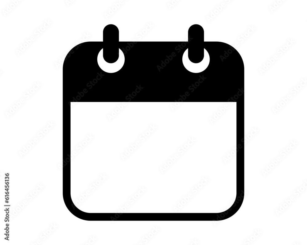Vector simple calendar illustration. Vector callendar icon. Calender symbol. Blank, empty icon. Vector simple calendar illustration. Vector callendar icon. Calender symbol. Blank, empty icon.