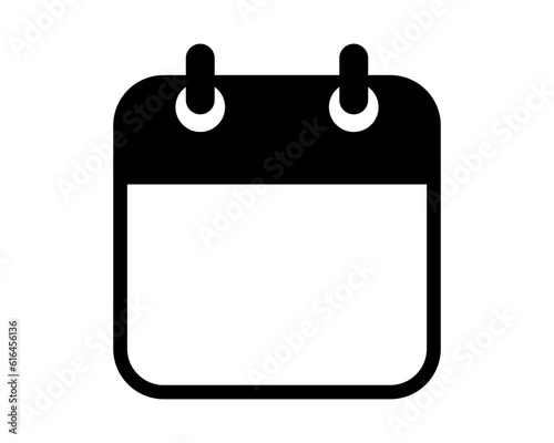 Vector simple calendar illustration. Vector callendar icon. Calender symbol. Blank, empty icon.