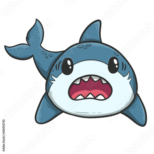 cute shark cartoon