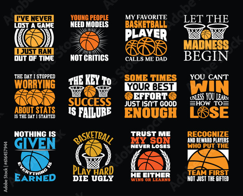Basketball T shirt Design Bundle, Vector Basketball T shirt design, Basketball shirt typography T shirt design Collection