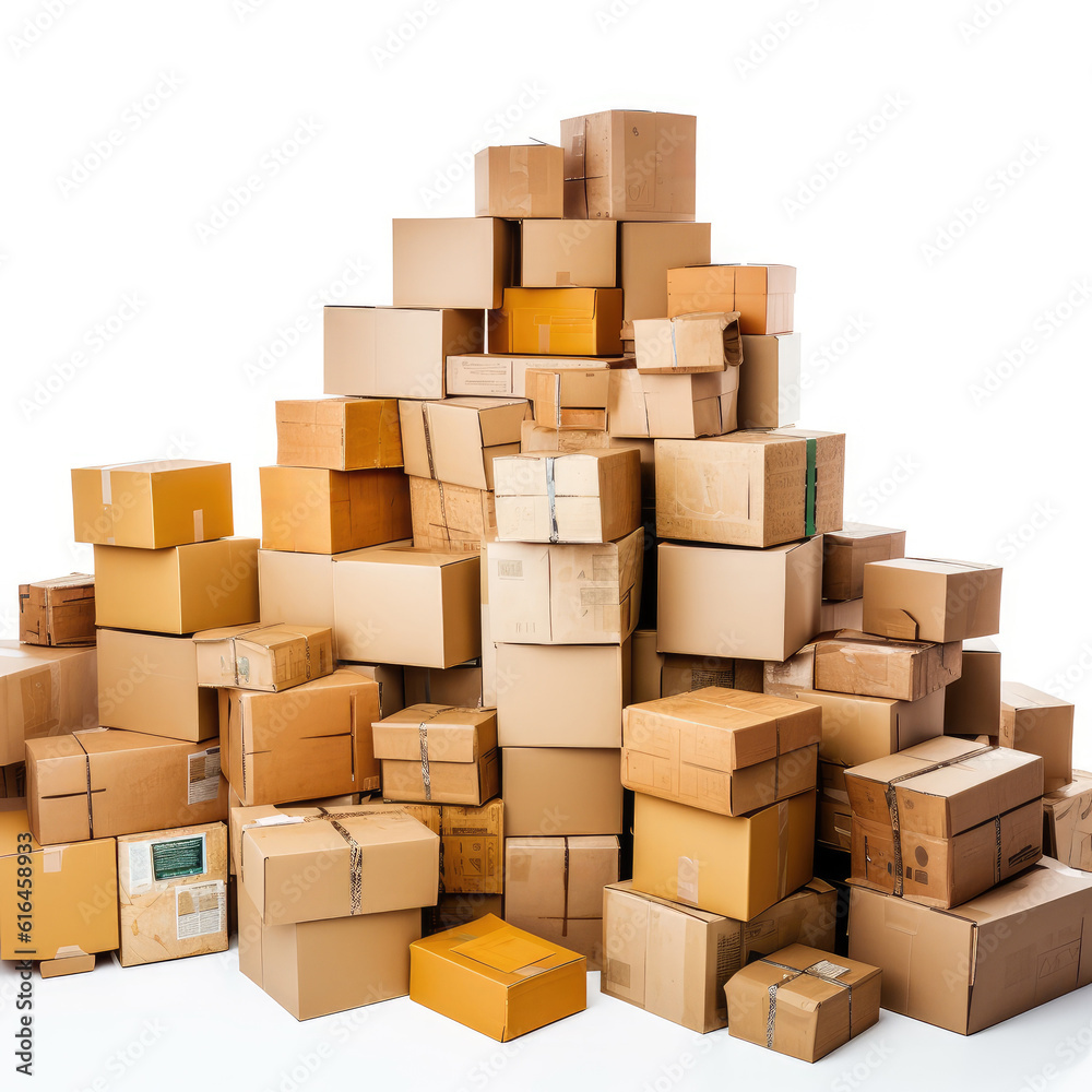 Packing boxes stacked together Packing boxes stacked together