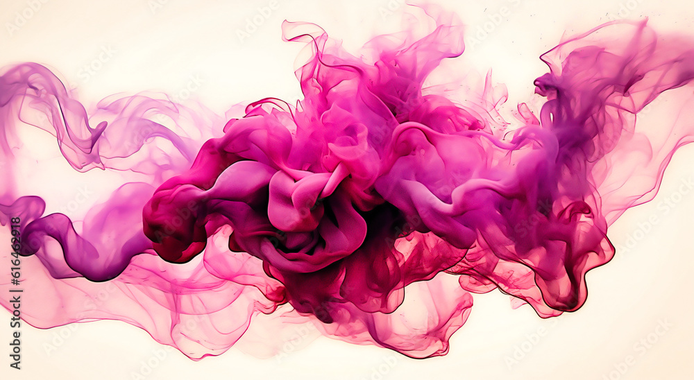 purple colors and smoke over a white background