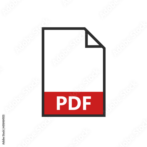 pdf file, pdf document - vector icon