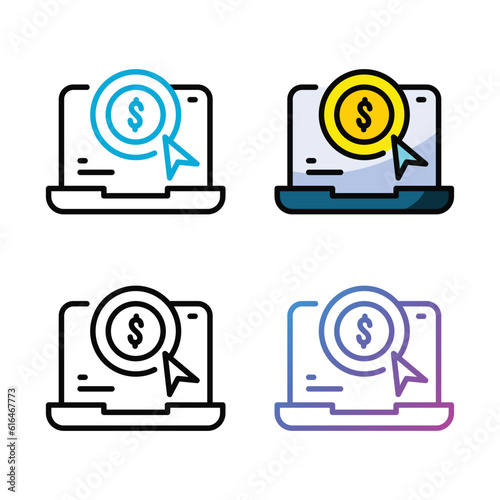 Ppc icon design in four variation color
