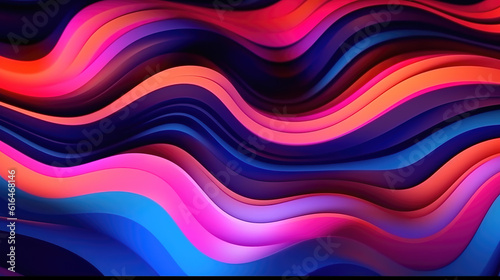 modern abstract wallpaper with waves in different colors, ai generated image
