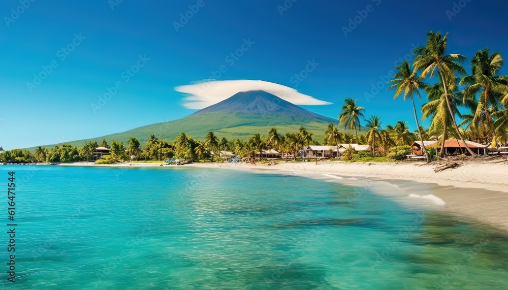 Generative AI illustration of the Exotic Beauty of Heavenly Island Resort