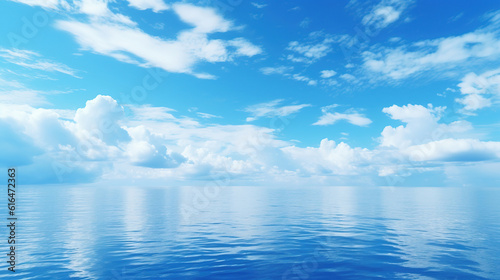 Fototapeta Naklejka Na Ścianę i Meble -  Beautiful blue sky. Beautiful clouds. Beautiful blue sea