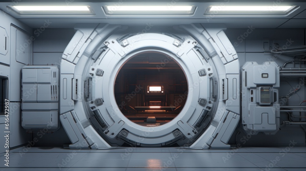 Sci-fi Scene, Spacecraft Metal Gate