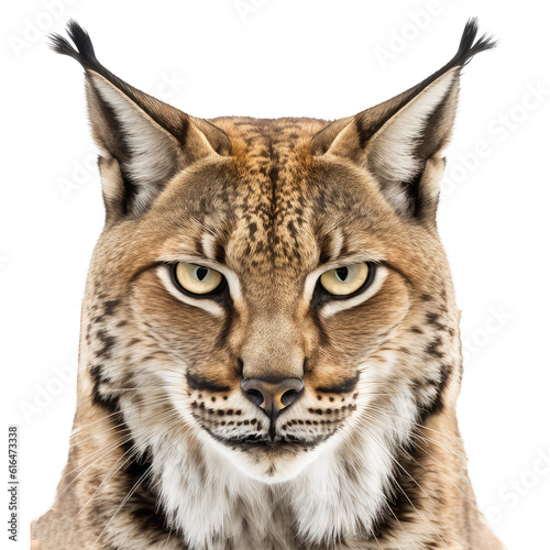 lberian lynx looking on background