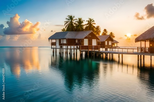 sunset in the maldives © qaiser