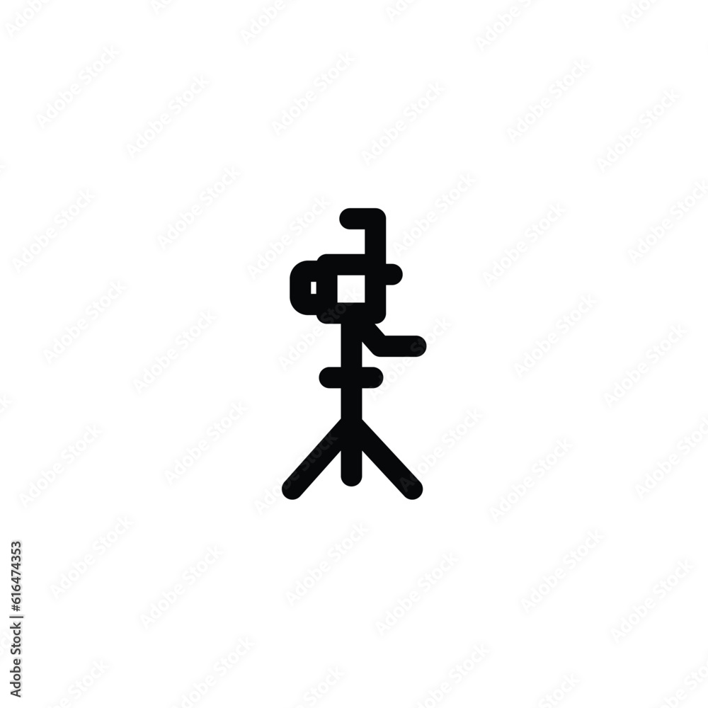 Obraz premium camera on tripod vector illustration