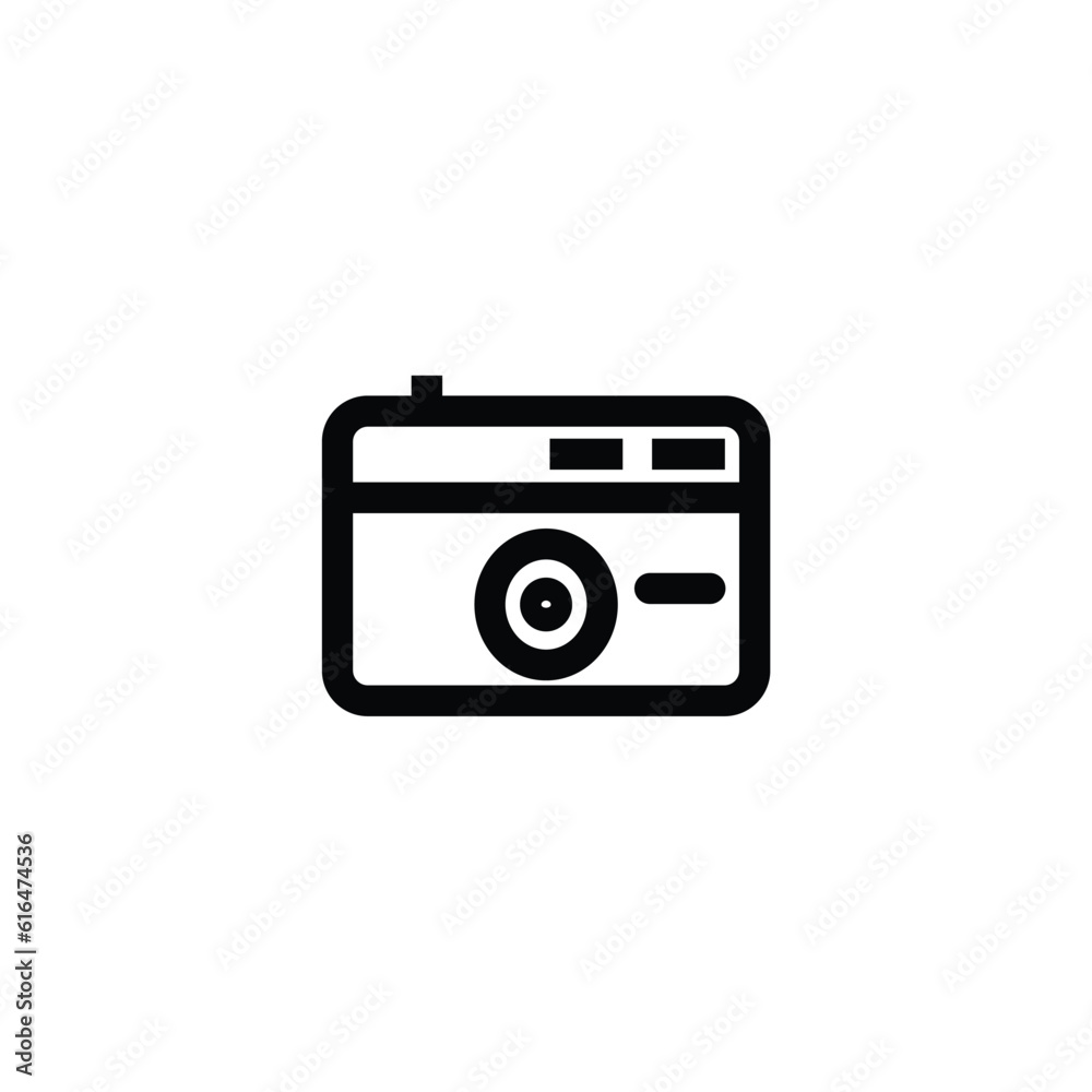 old camera vector illustration. icon linear design old camera vector illustration. icon linear design
