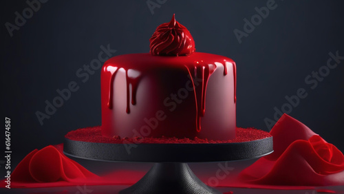 Photo of a red velvet cake