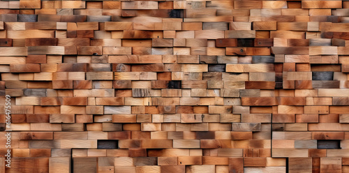Old wooden wall desktop background  Generative AI