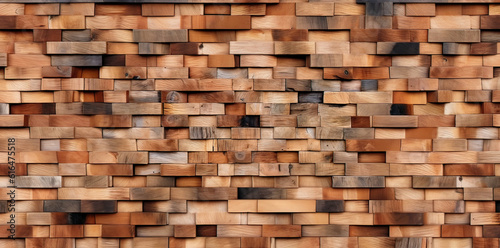Old wooden wall desktop background   Generative AI