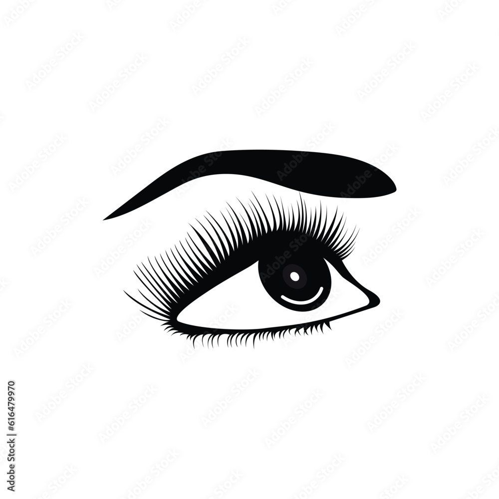 black eyelashes logo icon