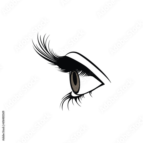black eyelashes logo icon